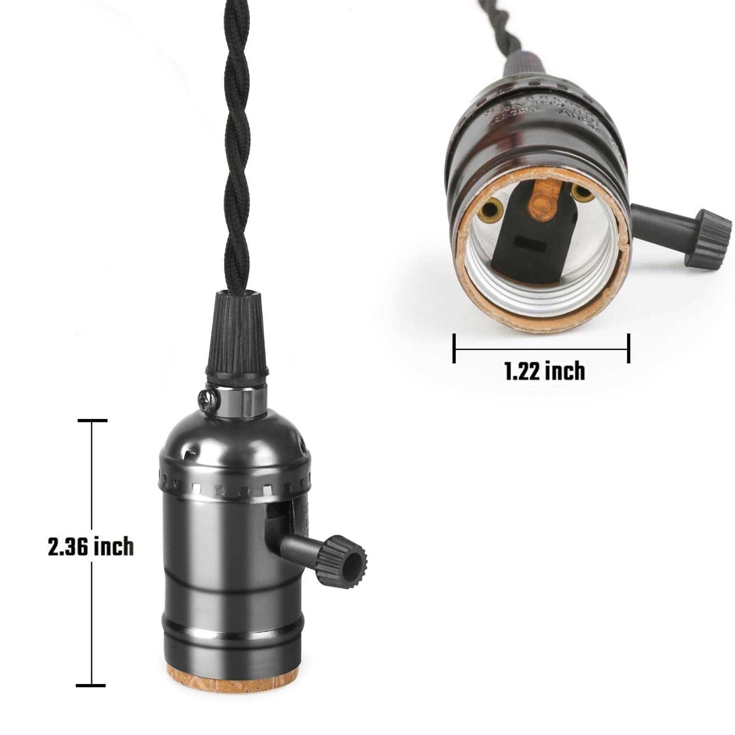 Aokpsrt Vintage Pendant Light Sockets Light Cord Kit with Switches - Cheap Fitting
