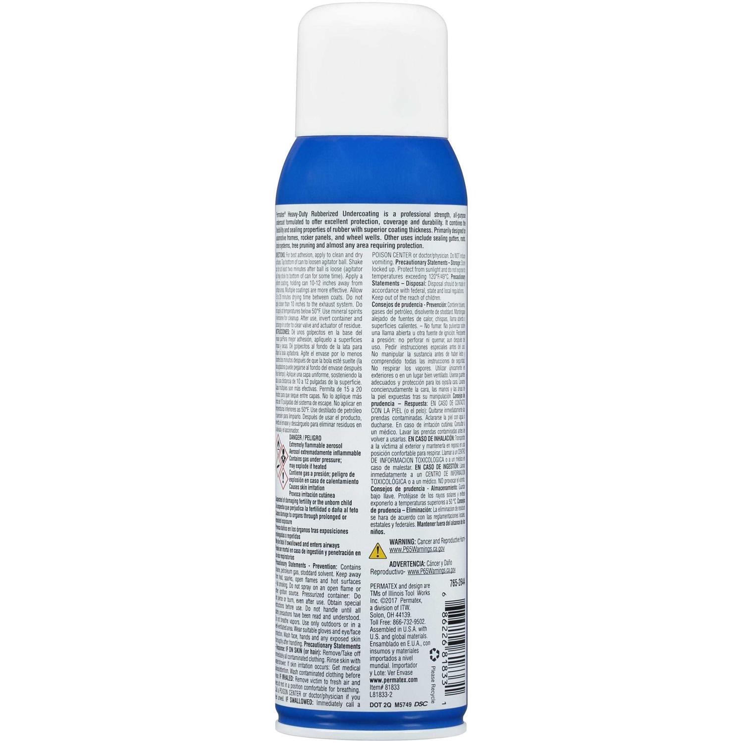 Permatex 81833 Heavy Duty Rubberized Undercoating - Cheap Fitting