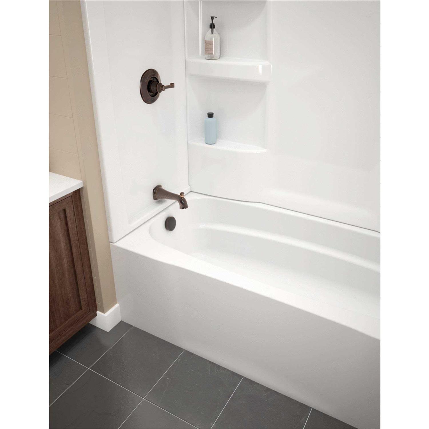 Delta Hycroft 18 in. H x 30 in. W x 60 in. L White Bathtub - Cheap Fitting