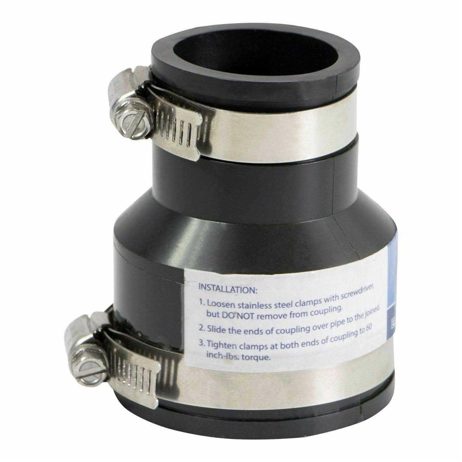Supply Giant 6i4j Flexible PVC Reducing Coupling with Stainless Steel Clamps - Cheap Fitting