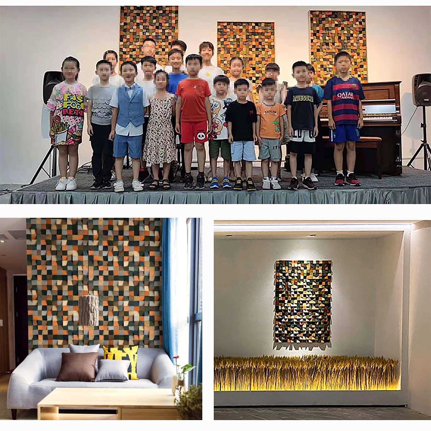 AIKEAIKESI Acoustic Diffuser 11.8 X 11.8 X 1.2 Inches Sound Proof Wall Panels,Wood Acoustic Panels Reduce Distinct Echo Preserve Room Liveliness - Cheap Fitting