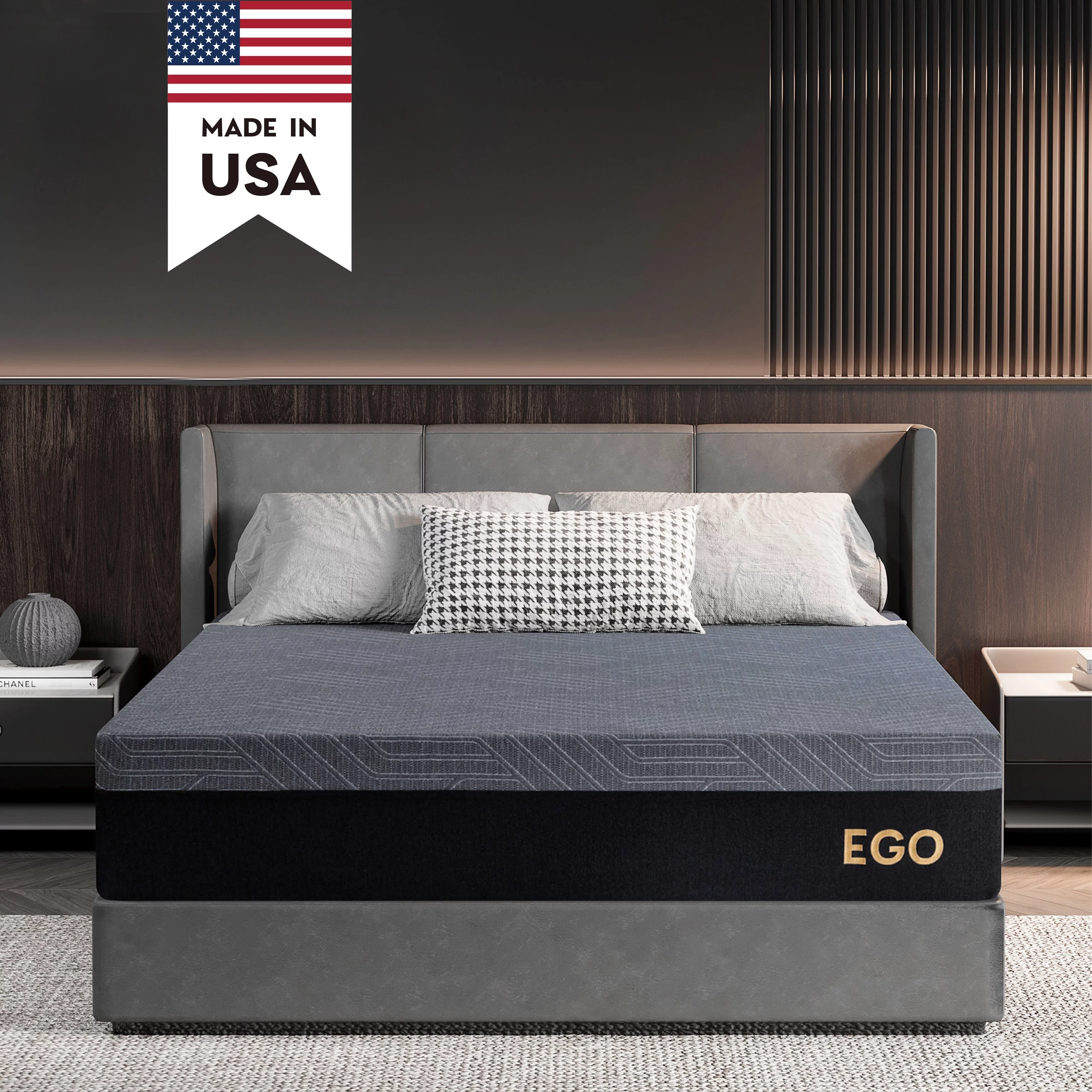 MLILY Ego Black 10 inch Gel Memory Foam Mattress, Twin Mattress in a Box, Medium - Cheap Fitting