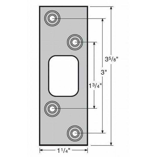 Kwikset 83223 3-5/8 Radius Deadbolt Strike Finish - Cheap Fitting