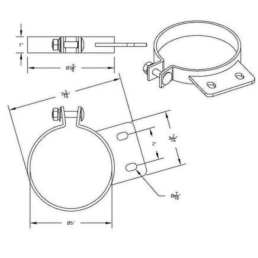United Pacific Peterbilt 5 Exhaust Clamp - Cheap Fitting