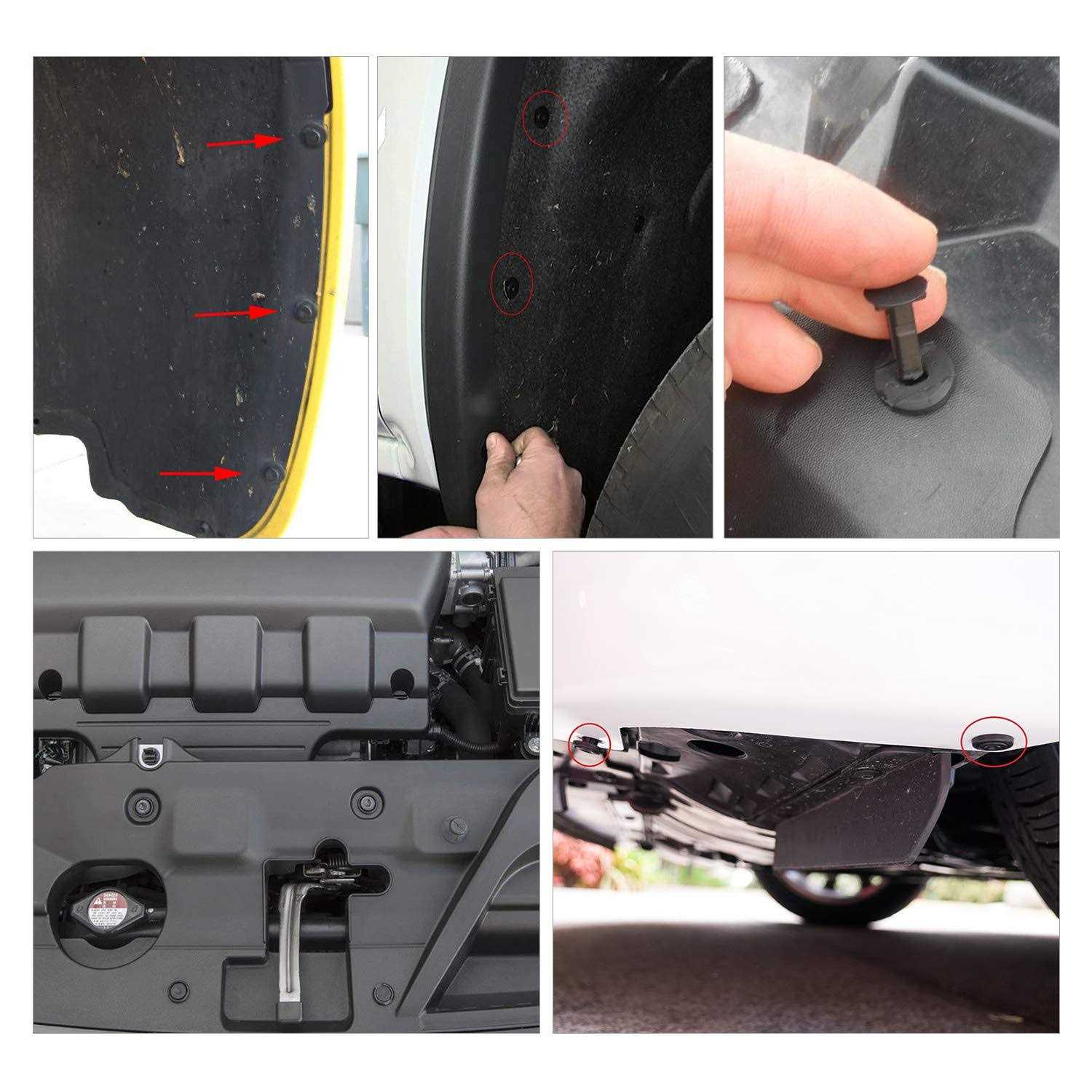 Gooacc Grc-47 Universal Plastic Fender Clips,200 Pcs Push Bumper Fastener Rivet Clips with 6 Size Auto Body Retainer Clips Bumpers,car Fender Replac - Cheap Fitting