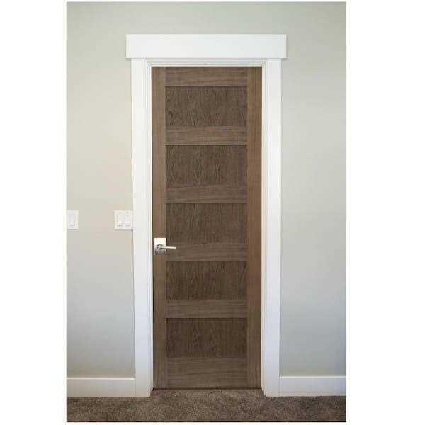 Paneled Solid Wood Walnut Shaker Standard Door Stile Doors - Cheap Fitting