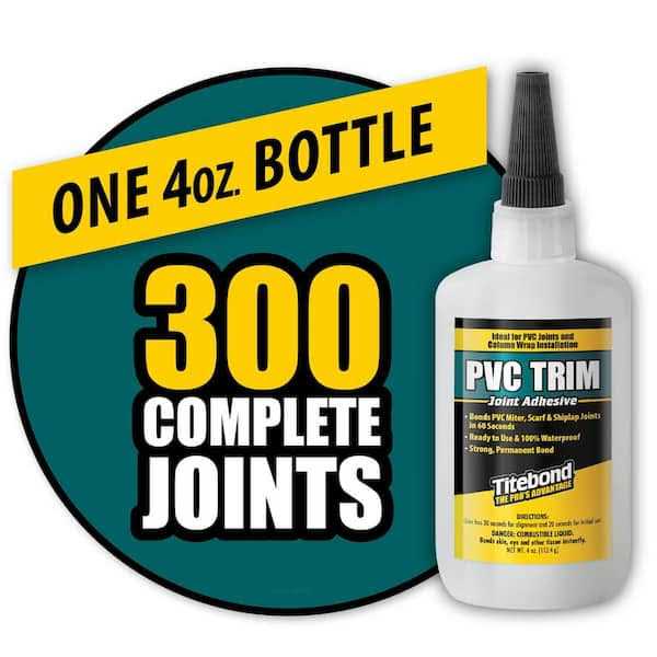 Titebond 4 oz. PVC Trim Joint Adhesive - Cheap Fitting