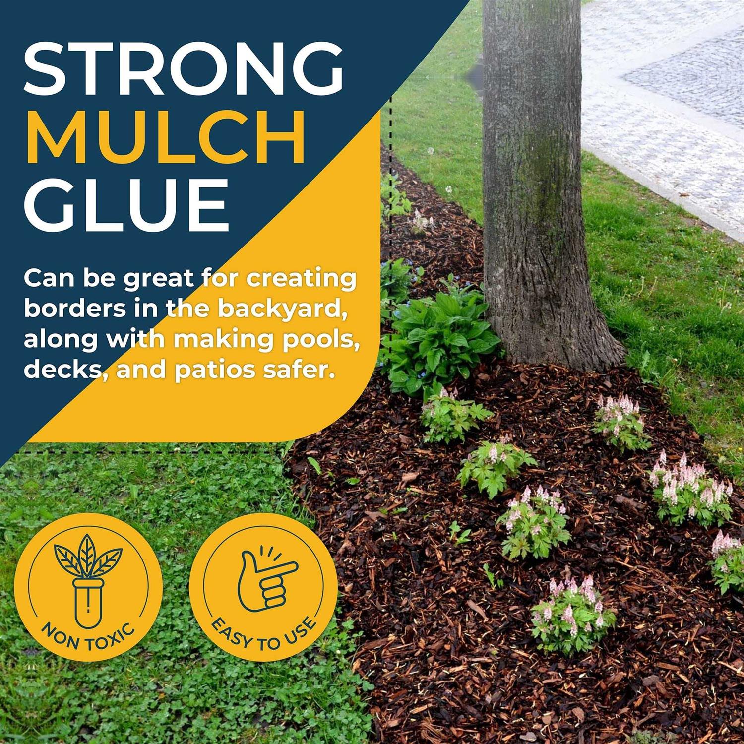 Vivlly Mulch and Bark Stone Gravel Small Pebble Binder Glue! – 32 oz - Cheap Fitting