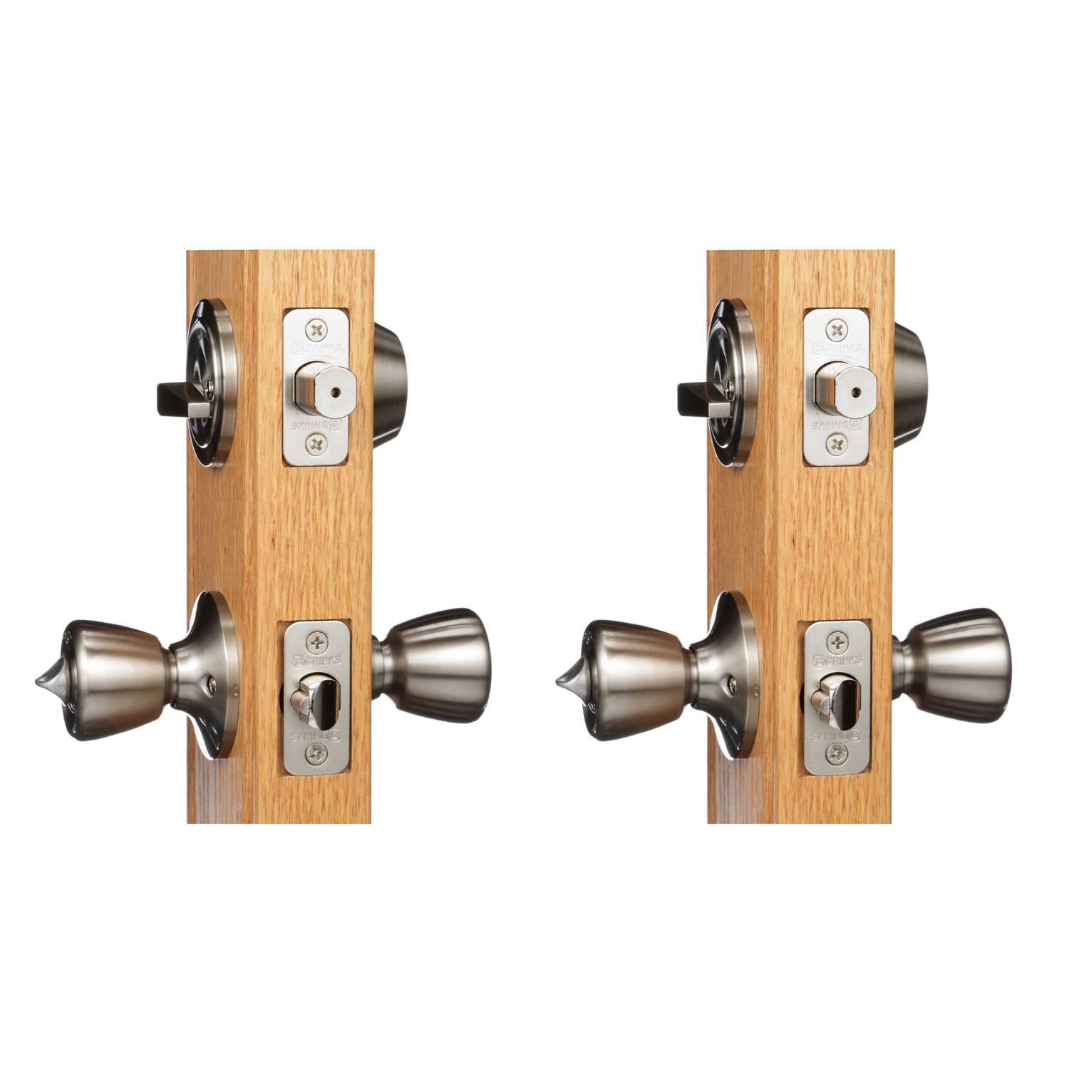 Brinks Keyed Entry Tulip Doorknob and Deadbolt Combo - Cheap Fitting