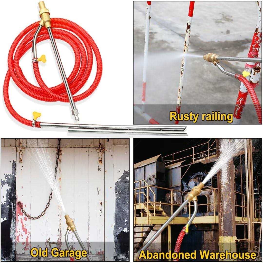 Angela&alex Pressure Washer Sandblasting Kit 5000 PSI Wet Sandblaster Attachment - Cheap Fitting