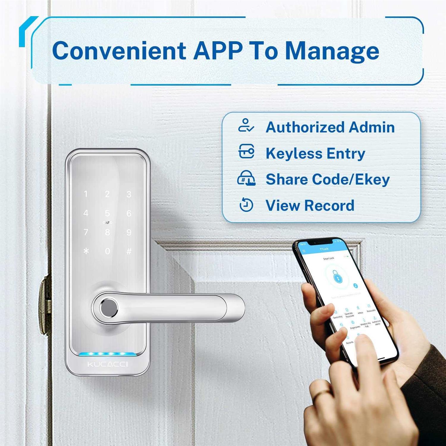Kucacci Smart Door Lock Keyless Entry Door Lock - Cheap Fitting