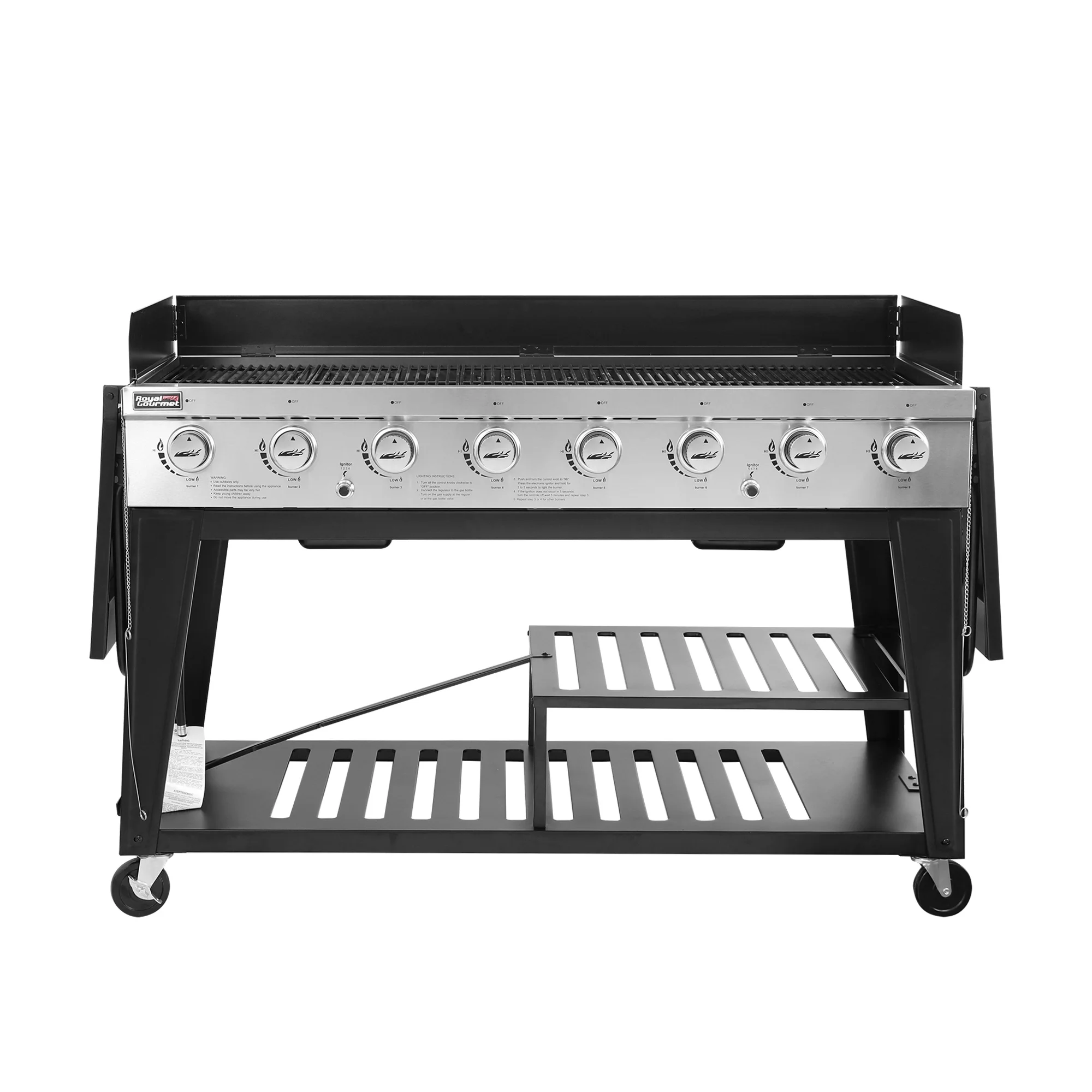 Royal Gourmet GB8001 8-Burner BBQ Gas Propane Grill Outdoor Large Party - Cheap Fitting