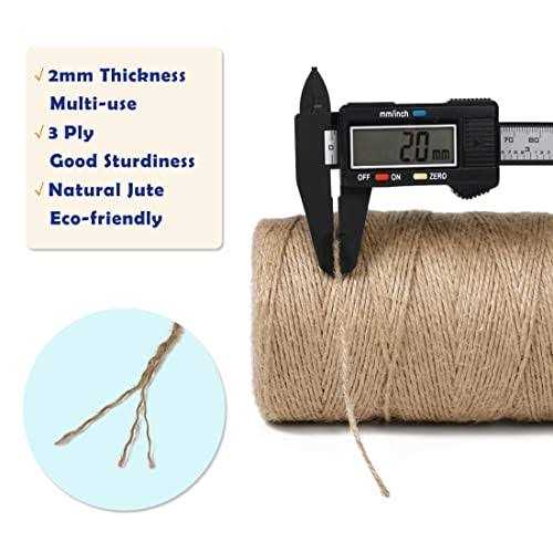 PH PERKHOMY PerkHomy Natural Jute Twine Twine Crafts Gift Wrapping Packing Gardening Wedding - Cheap Fitting