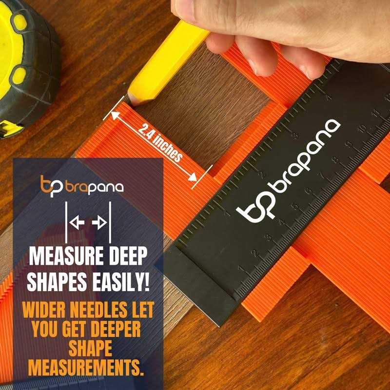 BRAPANA Contour Gauge with Lock Set 10” and 5”, Profile Duplicator Tool with Precision and Master Outline Plastic Measuring Templates & Duplication - Cheap Fitting