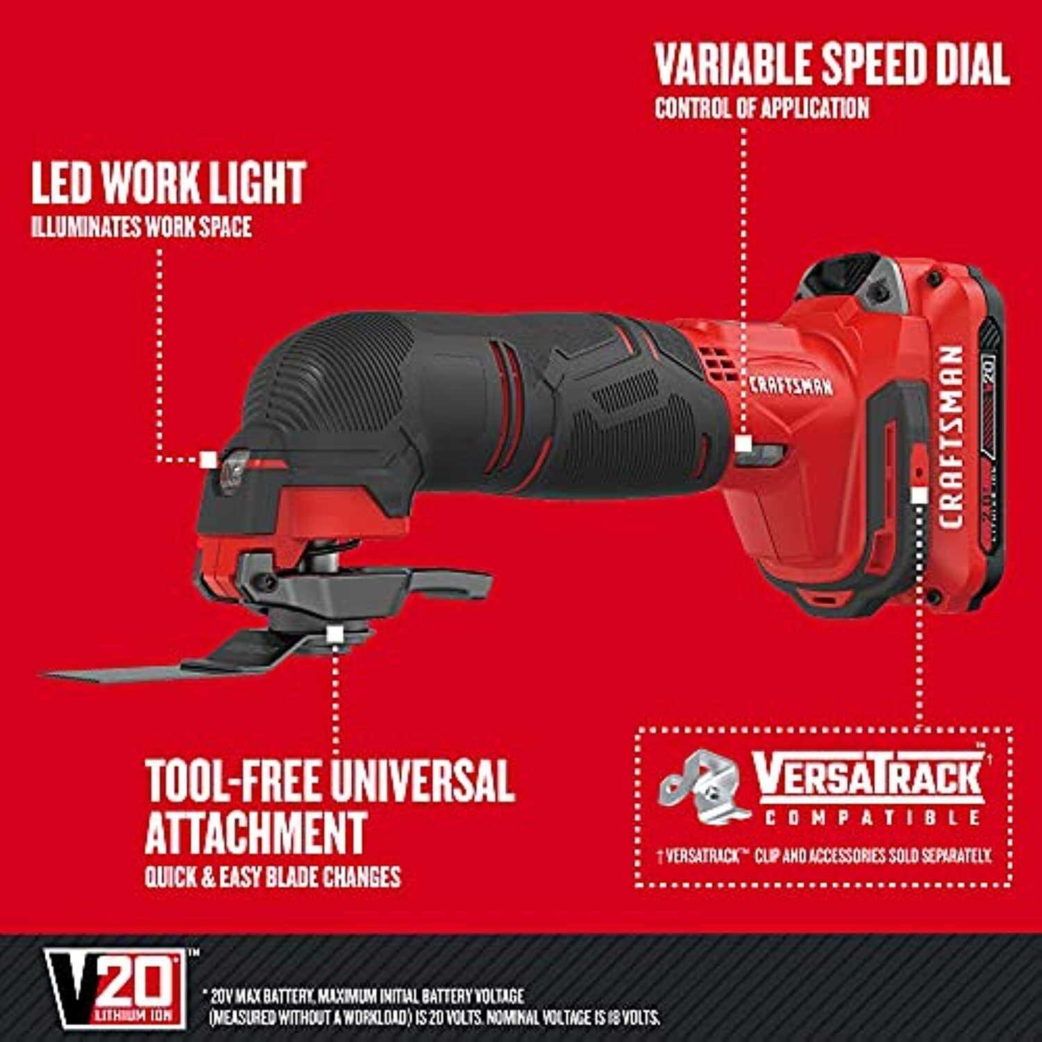 Craftsman V20 Cordless Oscillating Multi-Tool Kit - Cheap Fitting