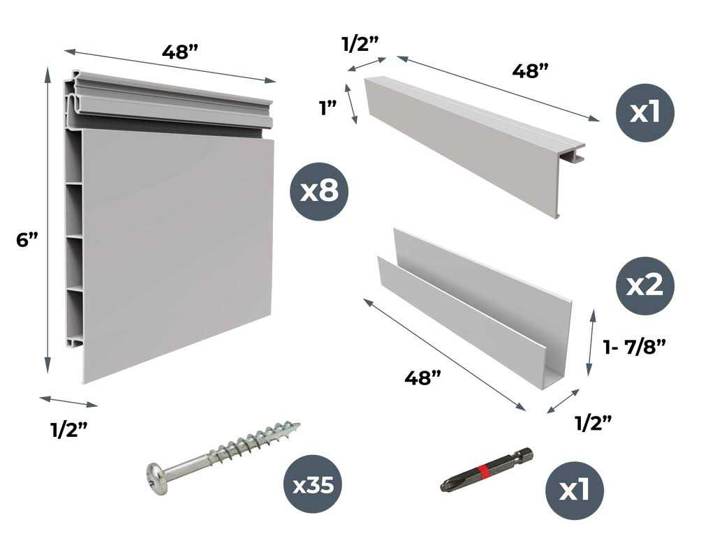 CrownWall PVC Slat Wall Panels Garage Wall and Home Organizer Storage System - Cheap Fitting