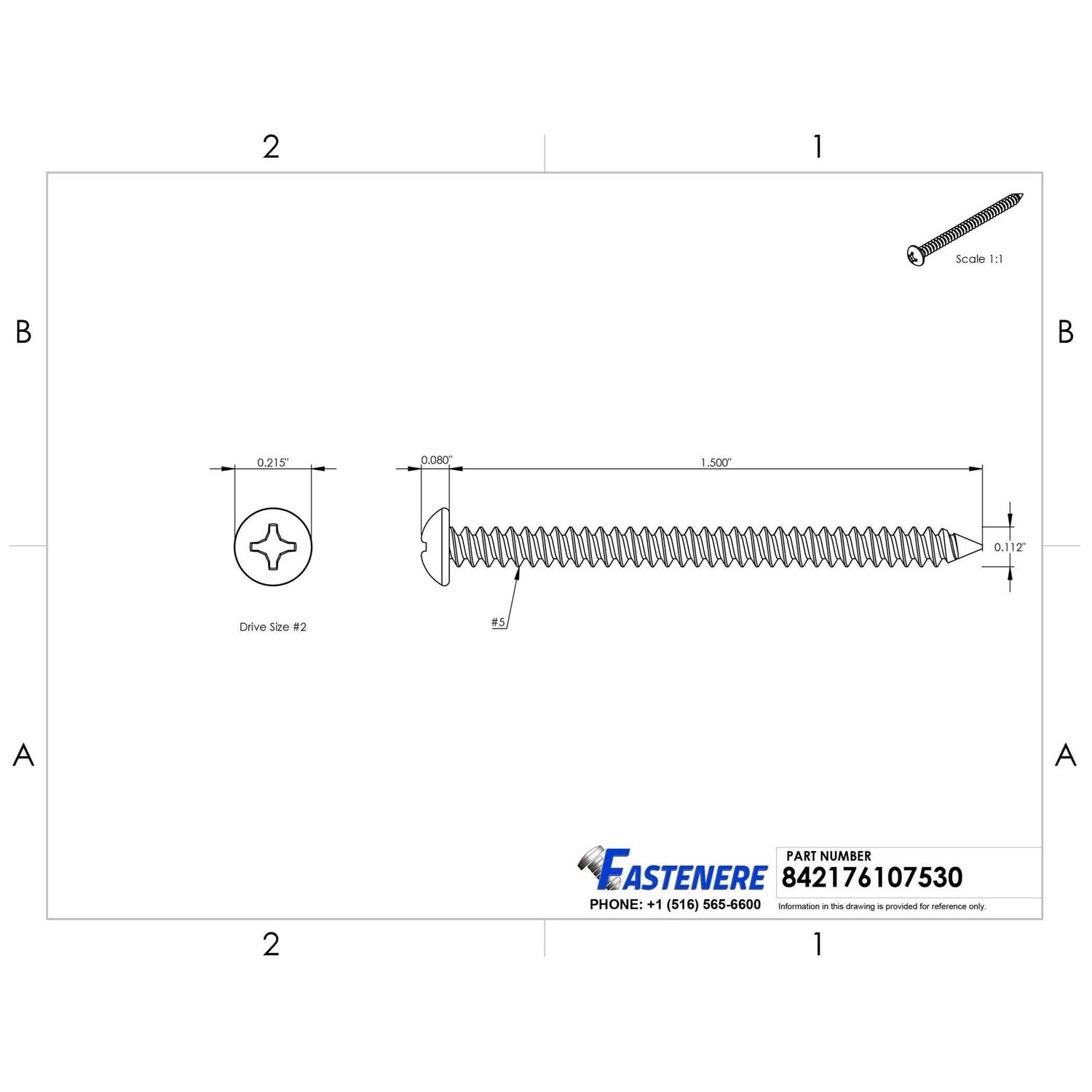 Phillips Pan Head Sheet Metal Screws Stainless Steel 18-8 Qty 100 - Cheap Fitting