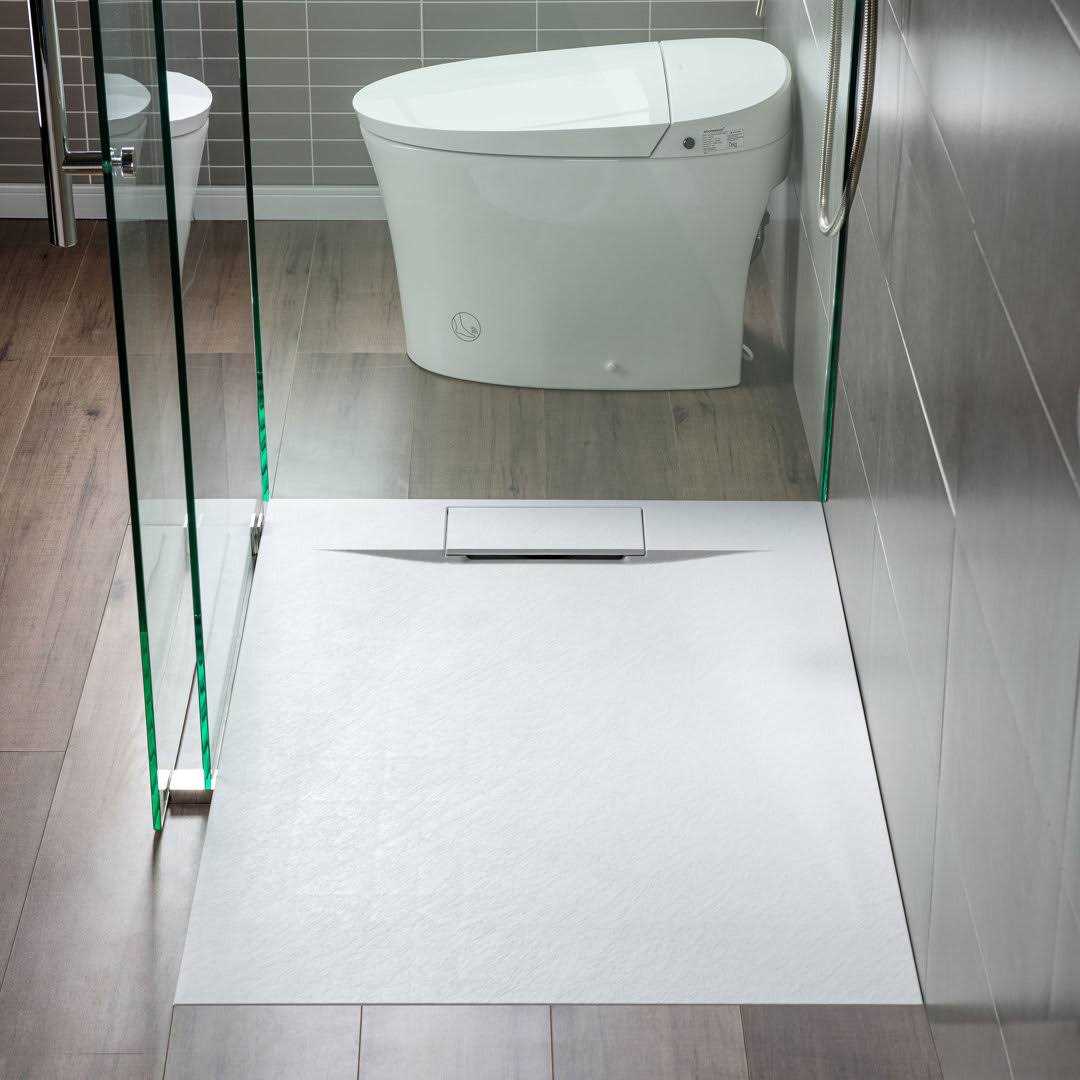 WOODBRIDGE 60 in. L x 32 in. W Alcove Zero Threshold Shower Pan Base with Left/Right Drain - Cheap Fitting