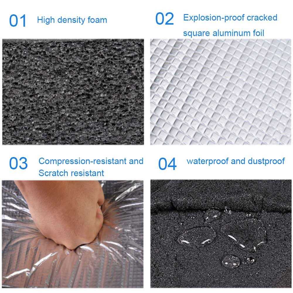 Heat Sound Deadening Insulation Mat 394mil Car Sound Deadening Material Mat,Auto Audio Deadener Foam for Hood Engine Roof Trunk - Cheap Fitting