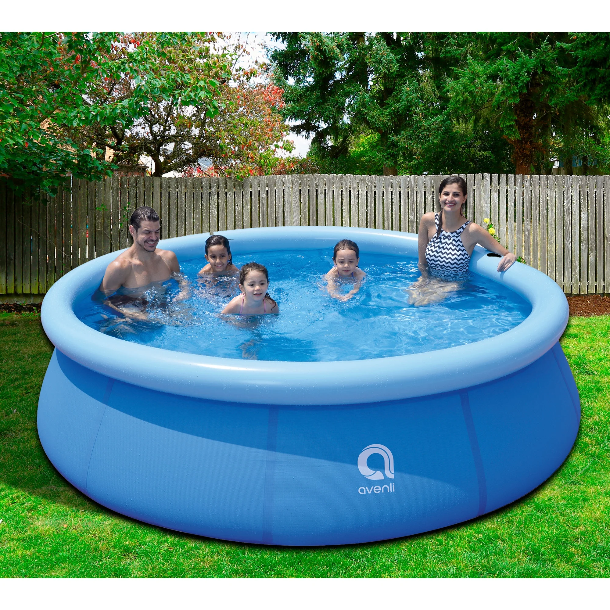 JLeisure 10 Ft x 30 In Prompt Set Inflatable Outdoor Backyard Swimming Pool - Cheap Fitting