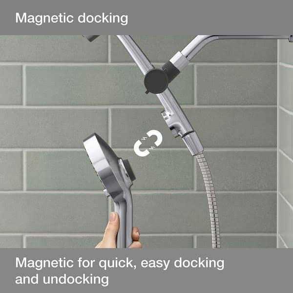 KOHLER Viron 4-Spray Patterns 6 in. Wall Mount Dual Showerhead and Handshower in Vibrant Brushed Nickel R26699-G-BN - Cheap Fitting