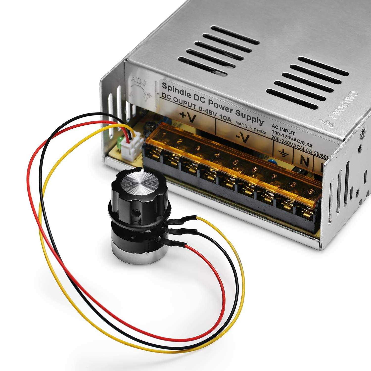 Genmitsu Air-Cooled 300W Brush DC Spindle Motor with 0-48V Output Adjustable Switching Power Supply - Cheap Fitting