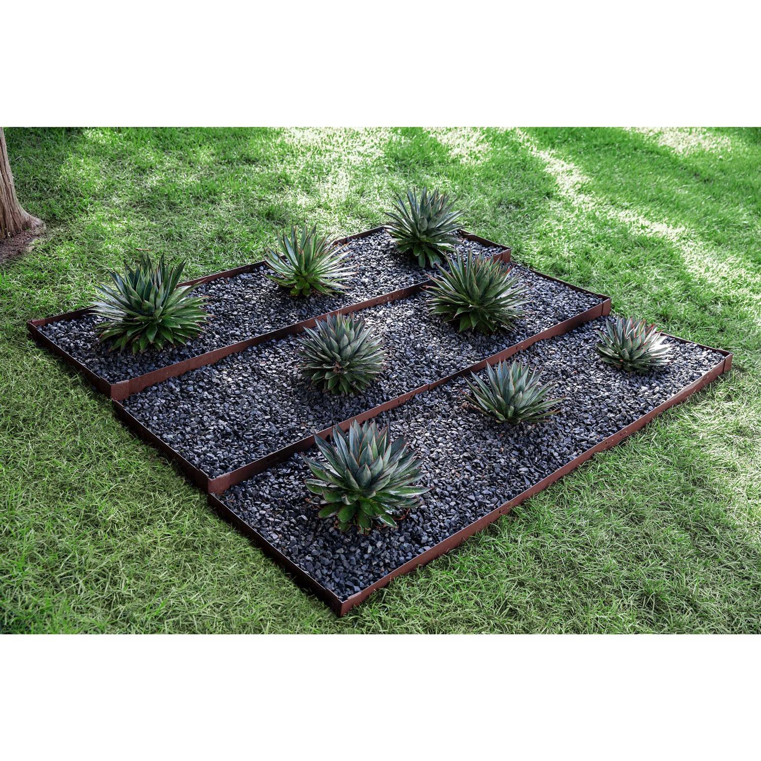 Col-Met Brown Powder Coat Steel Landscape Edging Section - Cheap Fitting