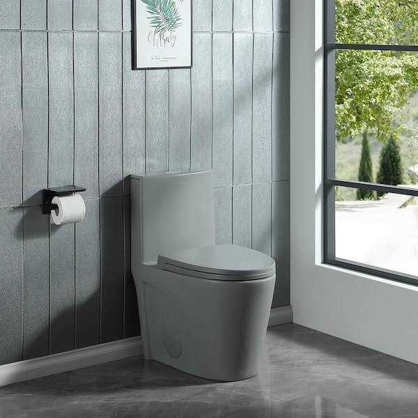 FUNKOL 1-Piece 1.1/1.6 GPF Dual Flush Elongated Shape Ceramic Toilet - Cheap Fitting