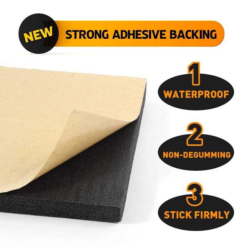 HOMCHEK Foam Padding Sheet 3/4 Thick Adhesive Neoprene Insulation Foam Furniture Cars Speakers - Cheap Fitting