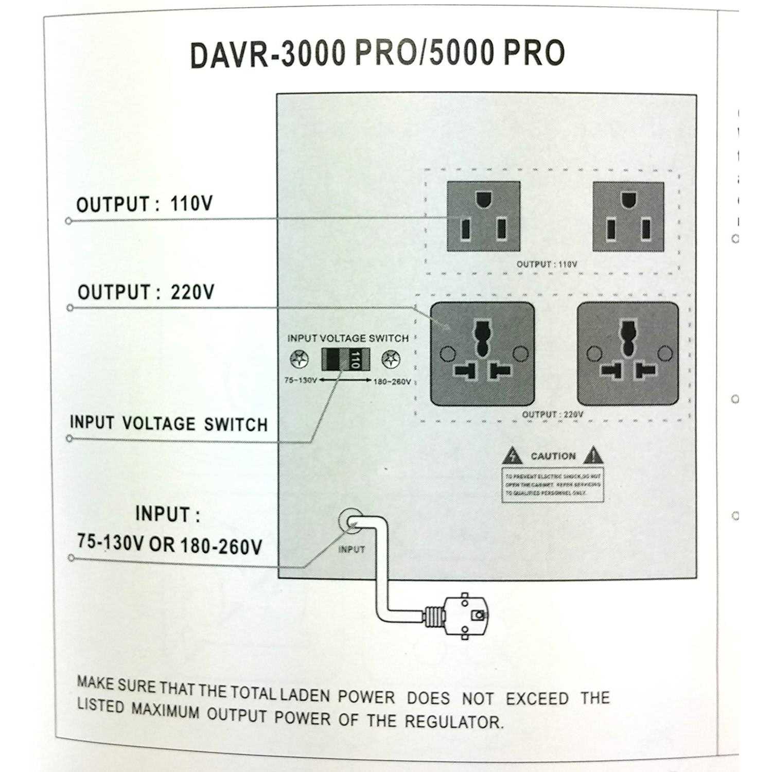 Norstar DAVR-3000 Watt Power Converter & Stabilizer 110V 220V Transformer 3000W - Cheap Fitting