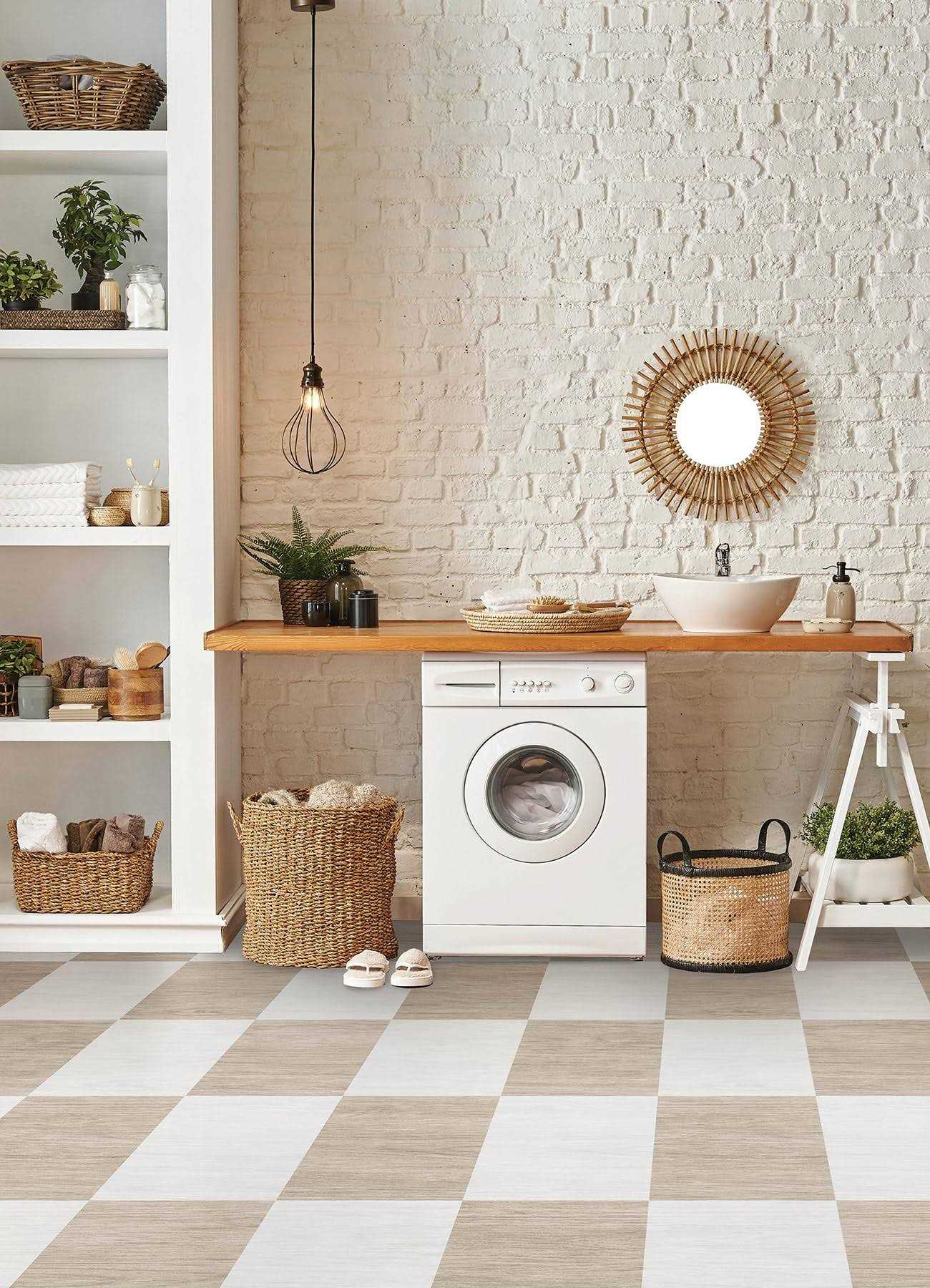 FloorPops Kingsley Natural Peel & Stick Floor Tiles - Cheap Fitting