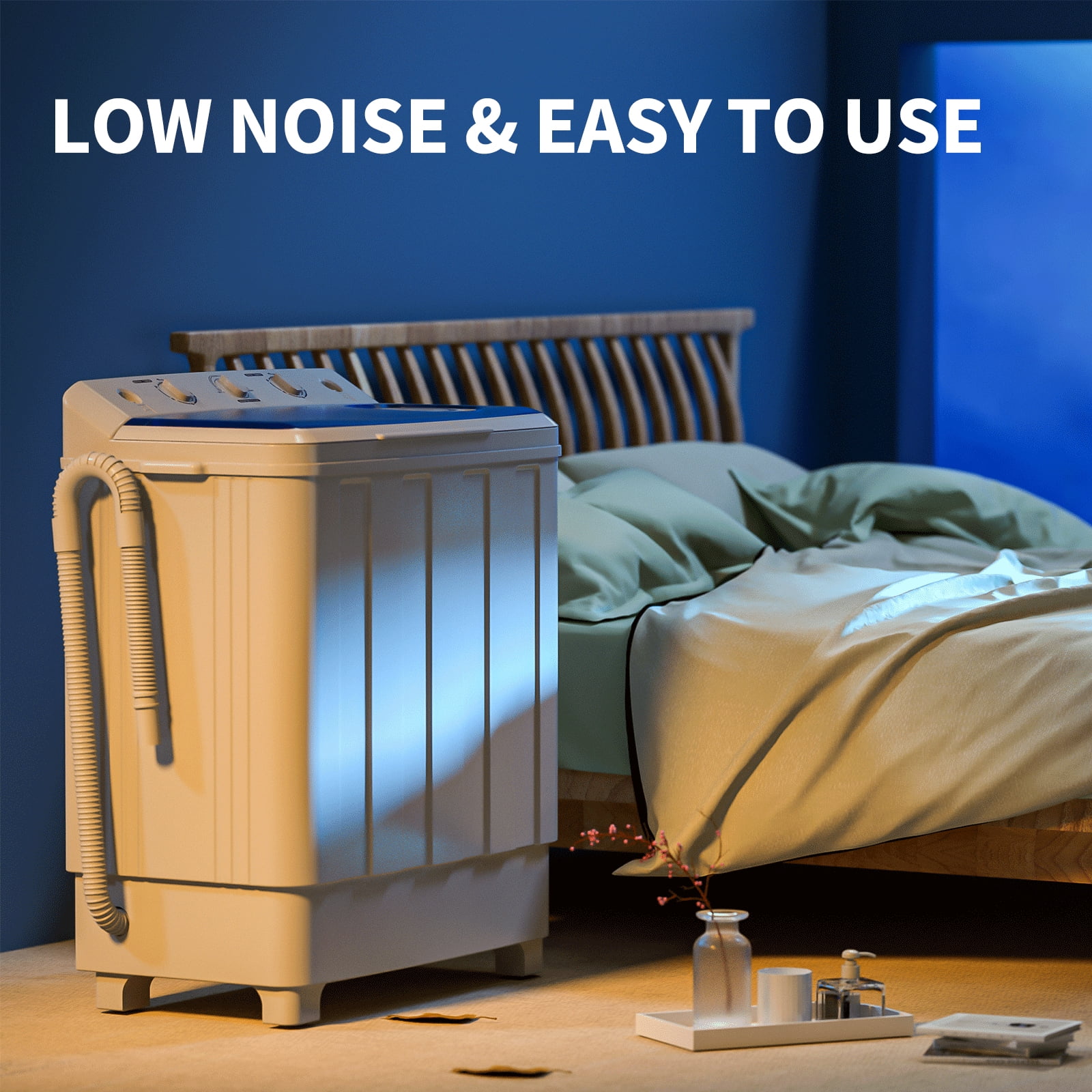 Auertech Portable Washing Machine 28lbs Mini Twin Tub Semi-Automatic Washer Spinner Combo with Drain Pump - Cheap Fitting