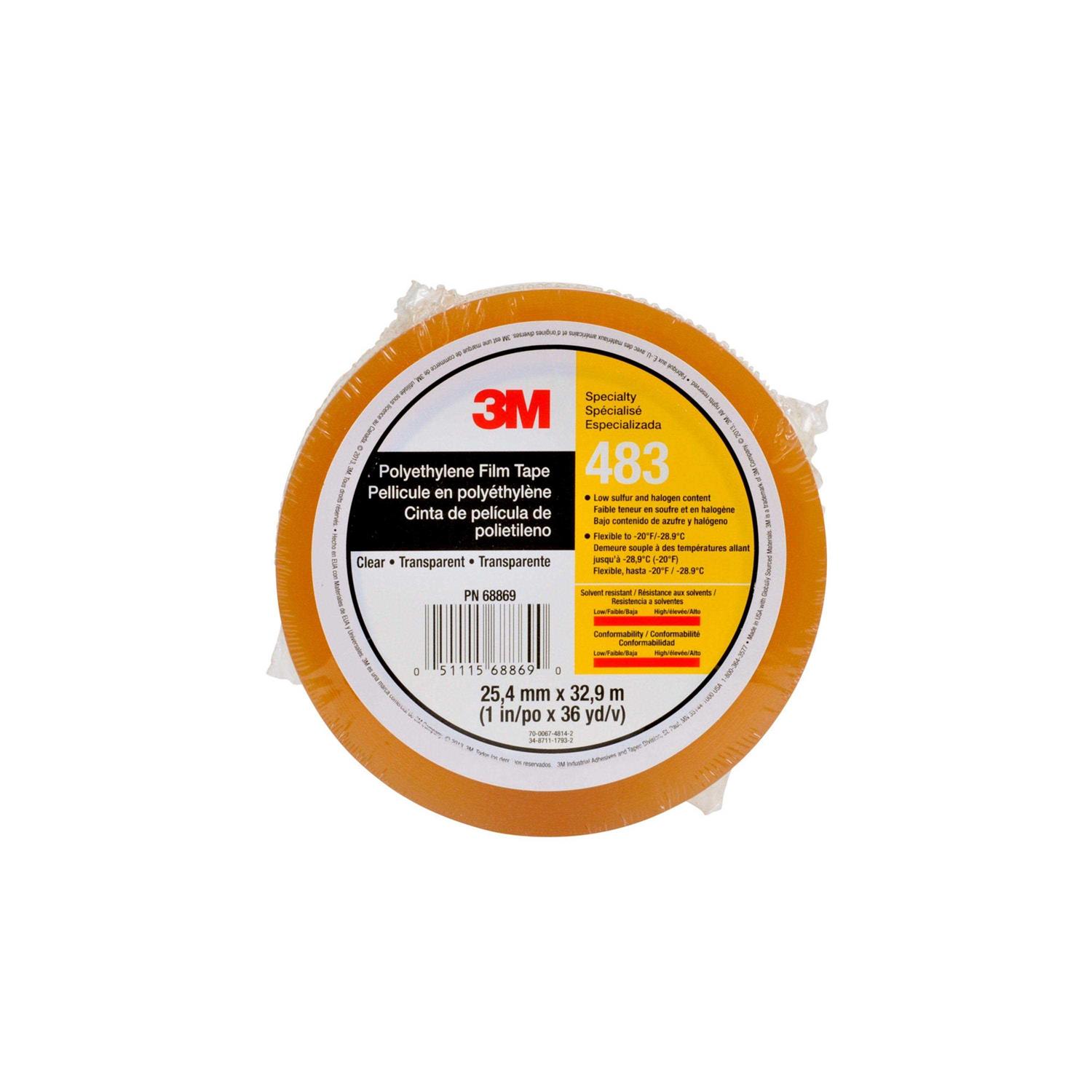 3M 483 Film Tape,Polyethylene 36 yd - Cheap Fitting