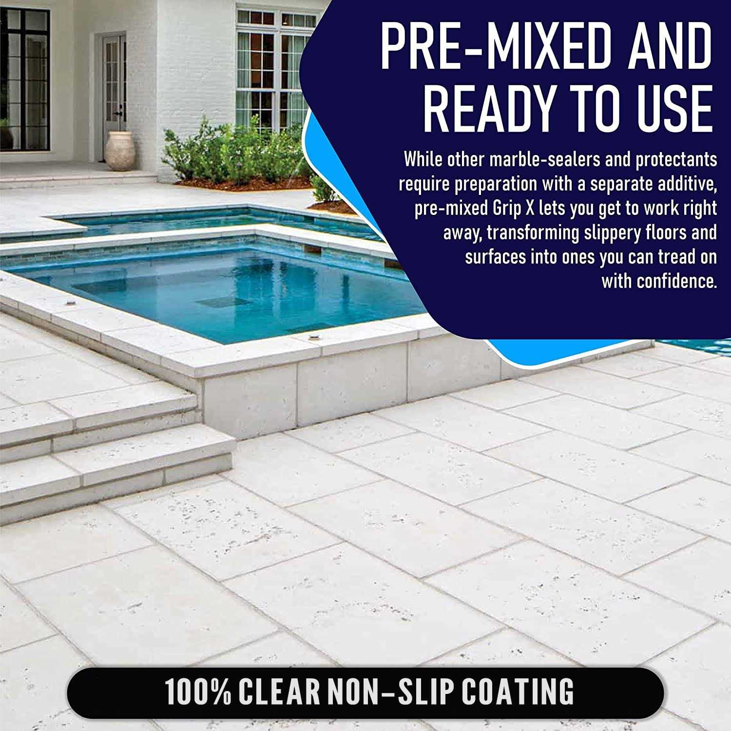 SlipDoctor’s GripX Non-Slip Coating and Sealant for Indoor and Outdoor Tiles, Concrete and Natural Stone - Cheap Fitting