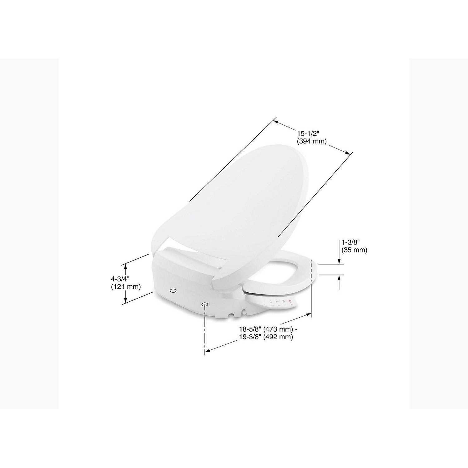 Kohler C3-050 Elongated Bidet Toilet Seat - Cheap Fitting