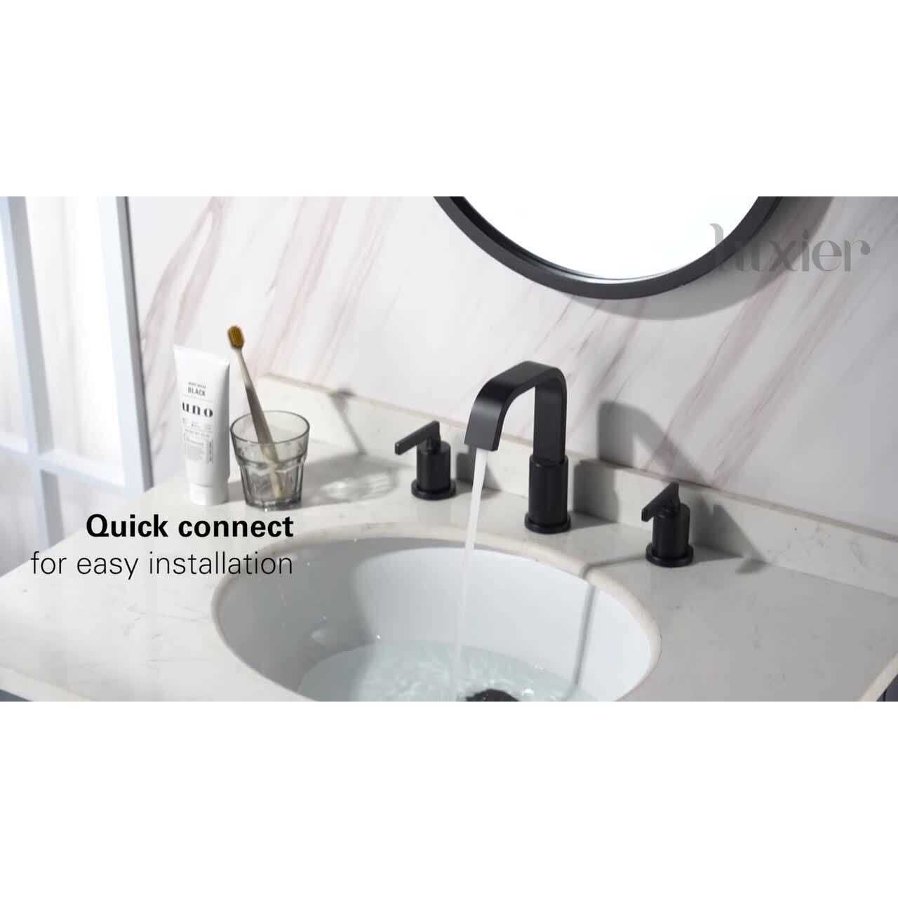 Luxier Widespread Bathroom Faucet with Drain Assembly Finish WSP04-TG - Cheap Fitting