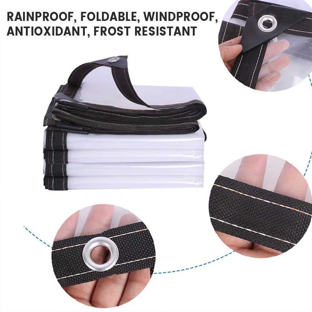 HomeABC 6′ x 10′ Clear Poly Tarp Heavy Duty - Cheap Fitting