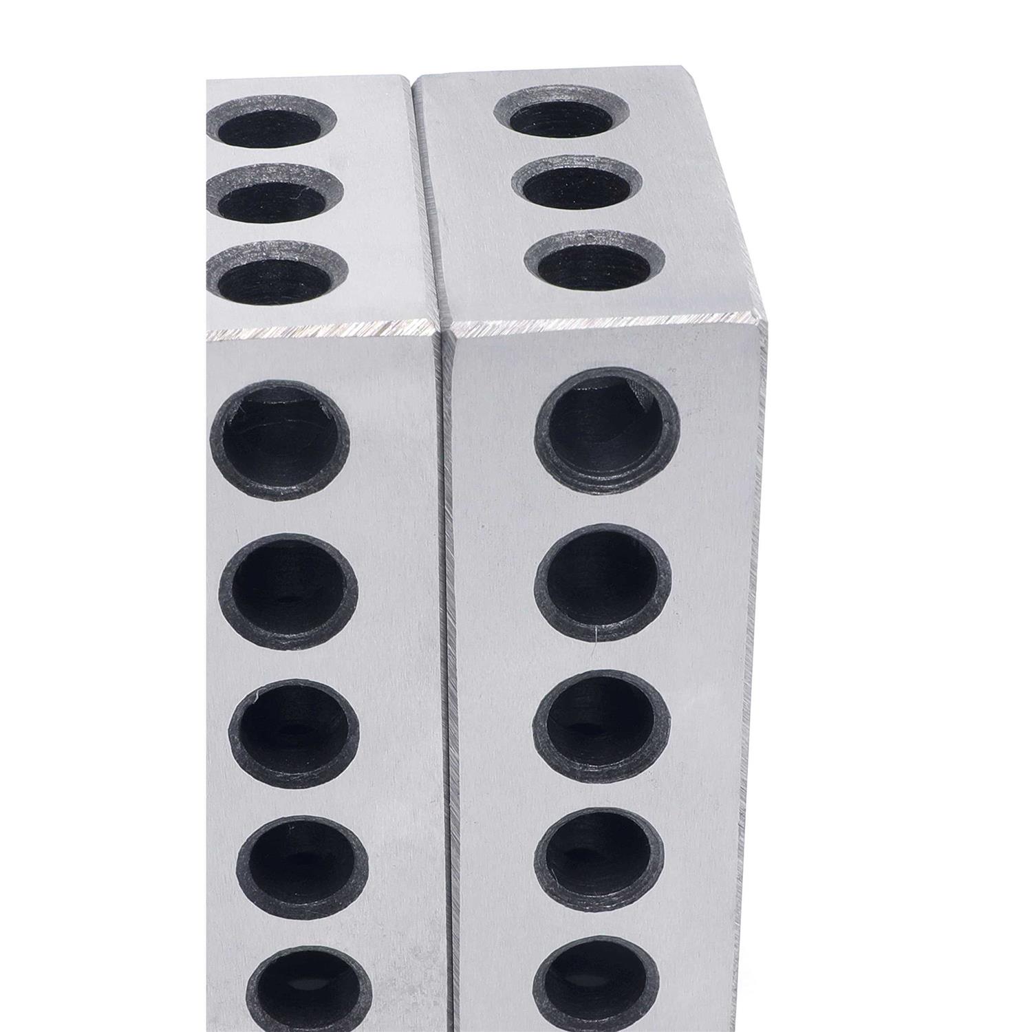LLDSIMEX Pair 1 x 2 x 3 Precision Steel 1-2-3 Blocks 23 Holes - Cheap Fitting
