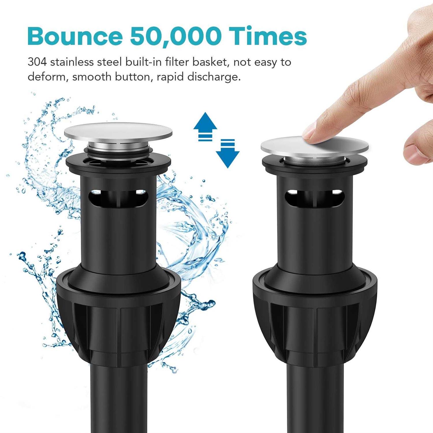 Bathroom Sink Drain with Overflow and Strainer Bathroom Sink Stopper Pop up Drain Stopper for Bathroom Sink - Cheap Fitting