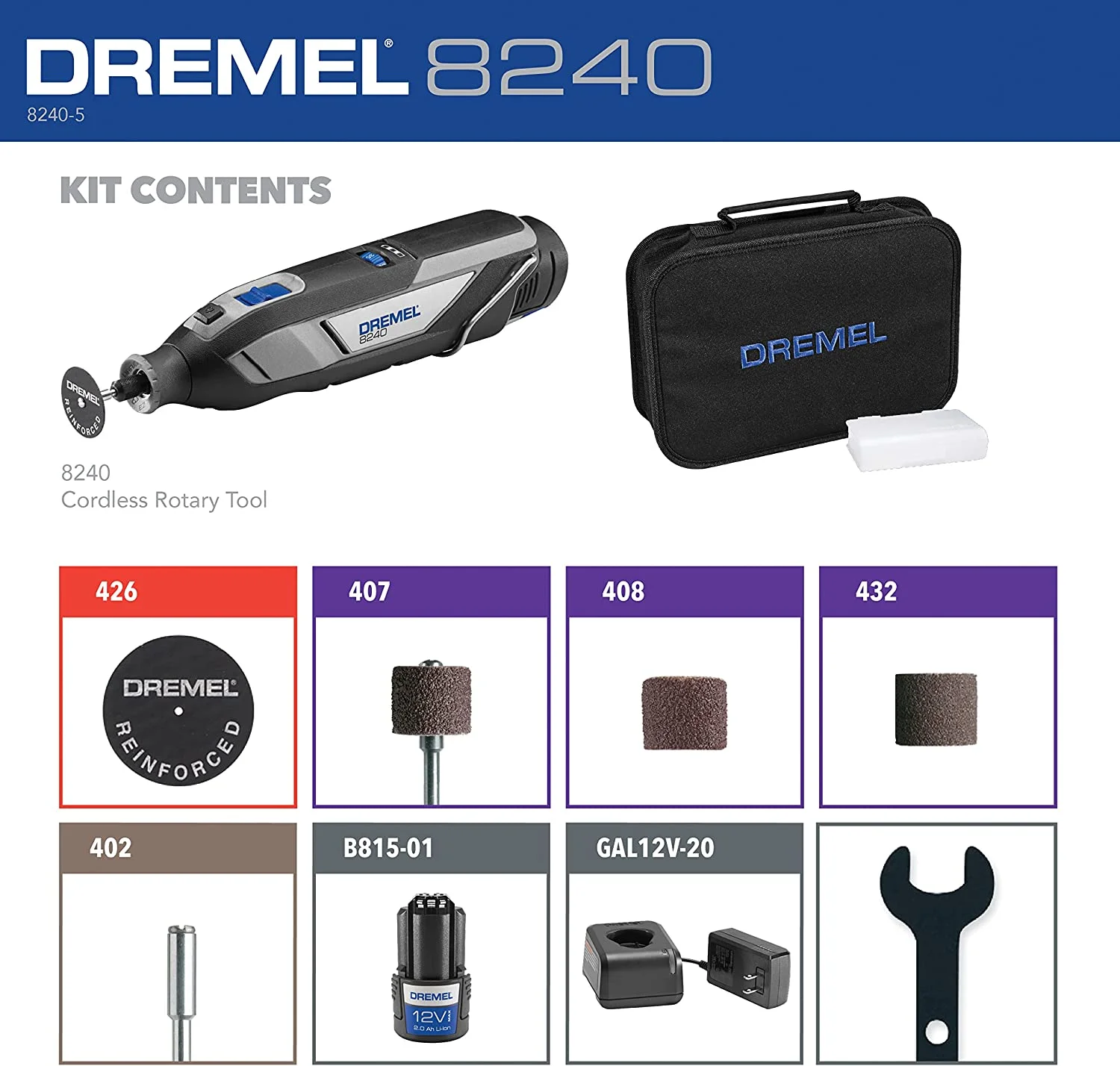 Dremel 8240-5 12V Cordless Rotary Tool Kit - Cheap Fitting