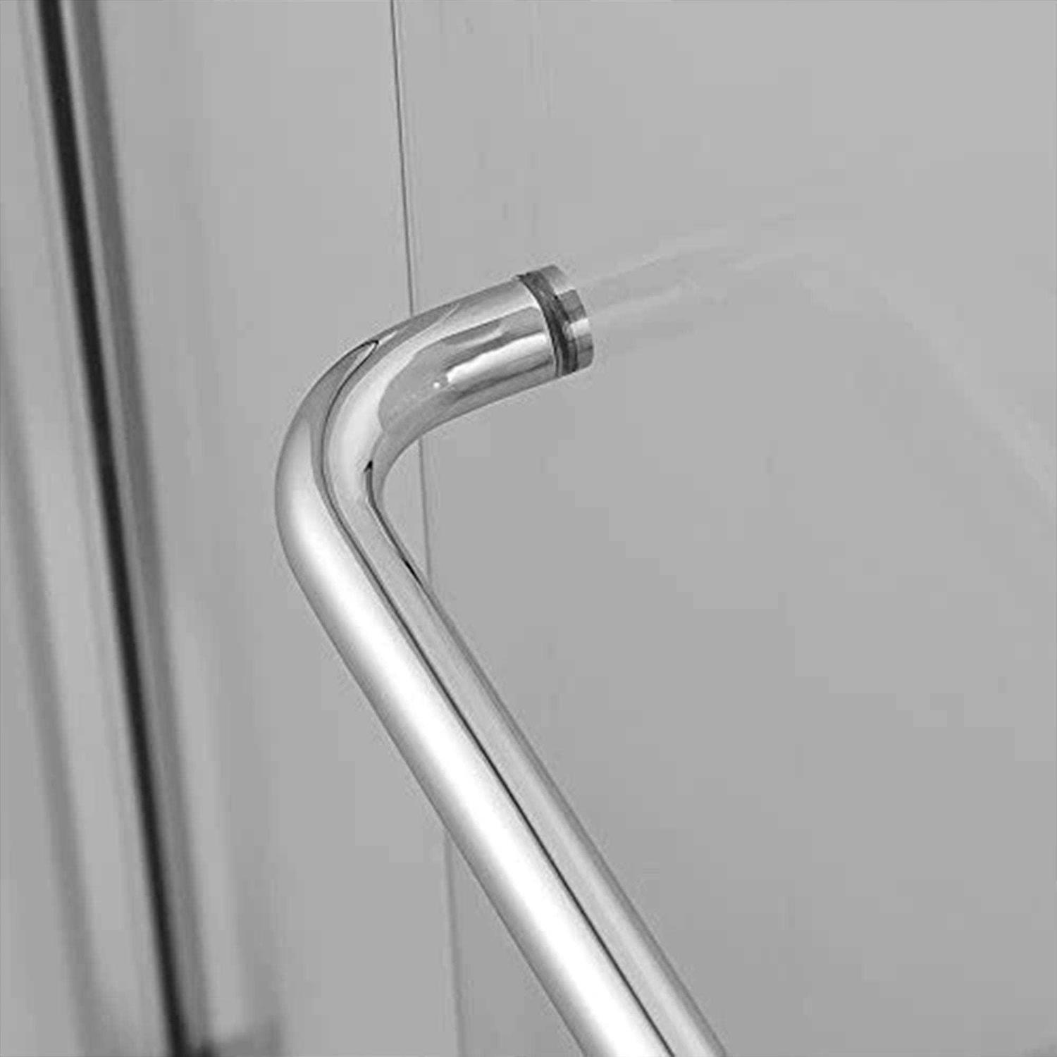 SUNNY Shower 72 inch Semi Frameless Sliding Shower Door - Cheap Fitting