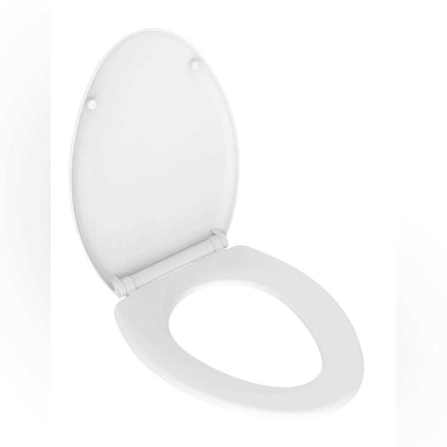 Mainstays Elongated Plastic Toilet Seat - Cheap Fitting