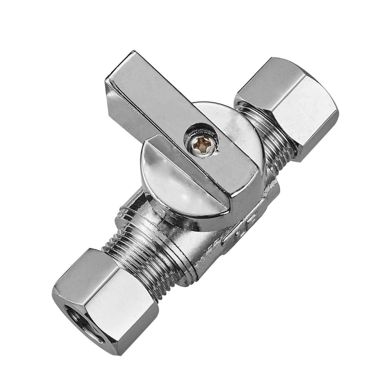 Minimprover 2 Pack Premium Brass Compression x Compression Quarter Turn Water Straight Angle Valve - Cheap Fitting