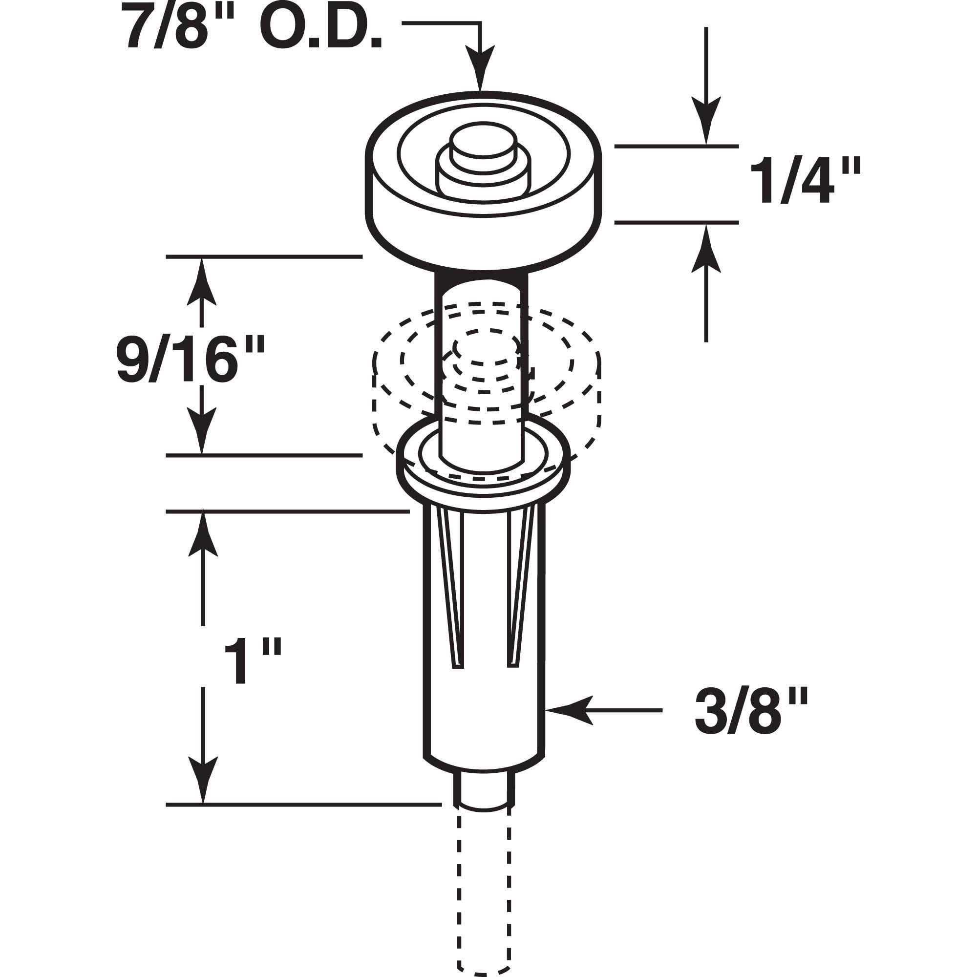 Prime Line 161515 Bi-fold Door Pivot Guide - Cheap Fitting