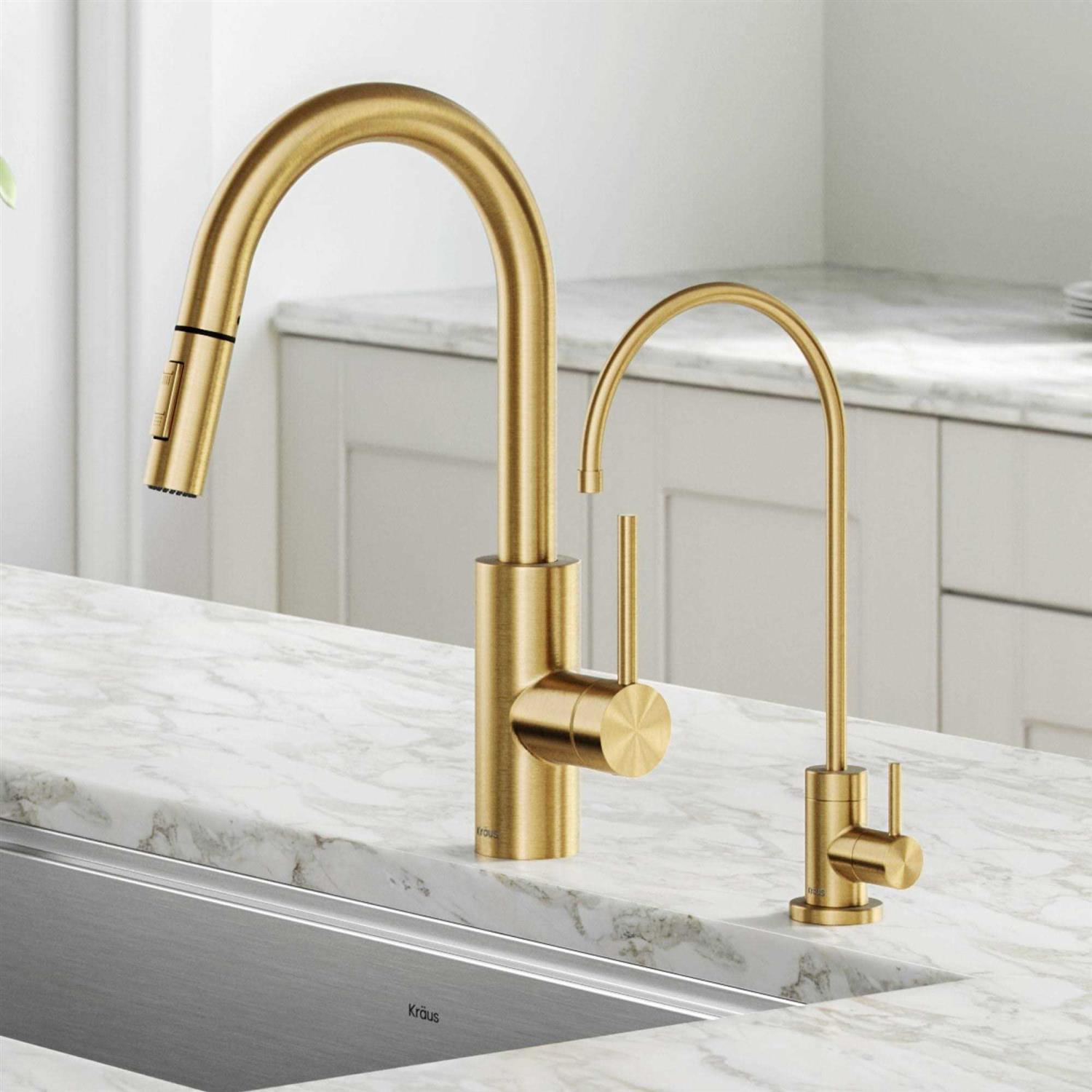 Kraus Oletto Single Handle Pull-Down Kitchen Faucet KPF-2820BBMB - Cheap Fitting
