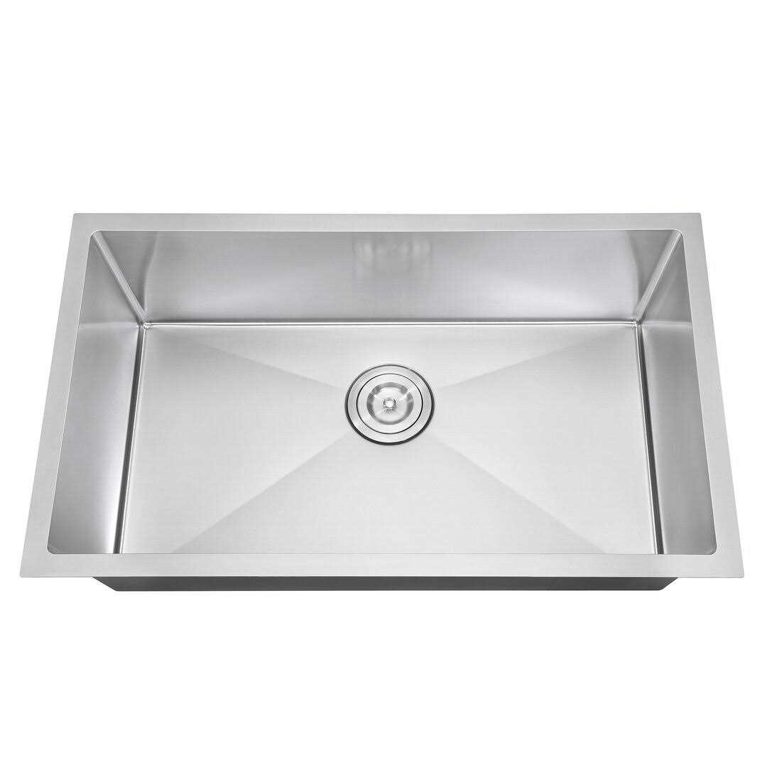 ATTOP NA301809R10-SL Stainless Steel 30 L x 18 W Undermount Kitchen Sink with Accessories - Cheap Fitting