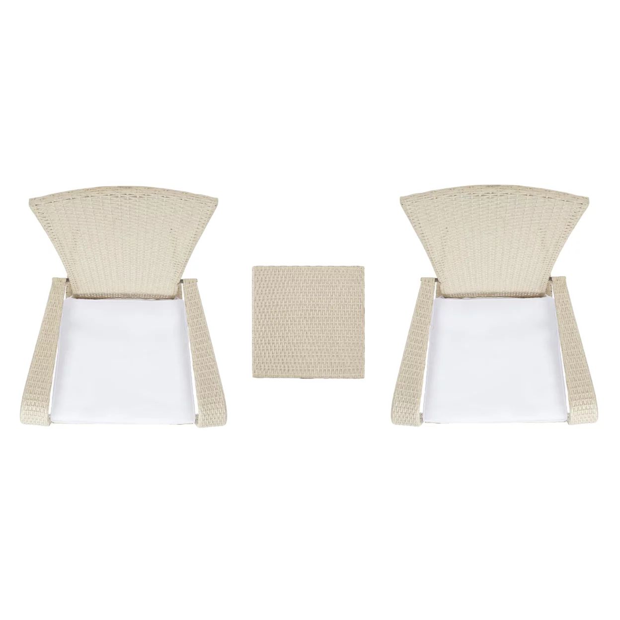 SAFAVIEH Edna Outdoor Patio 3 Piece Lounge Set, Grey Brown/White - Cheap Fitting