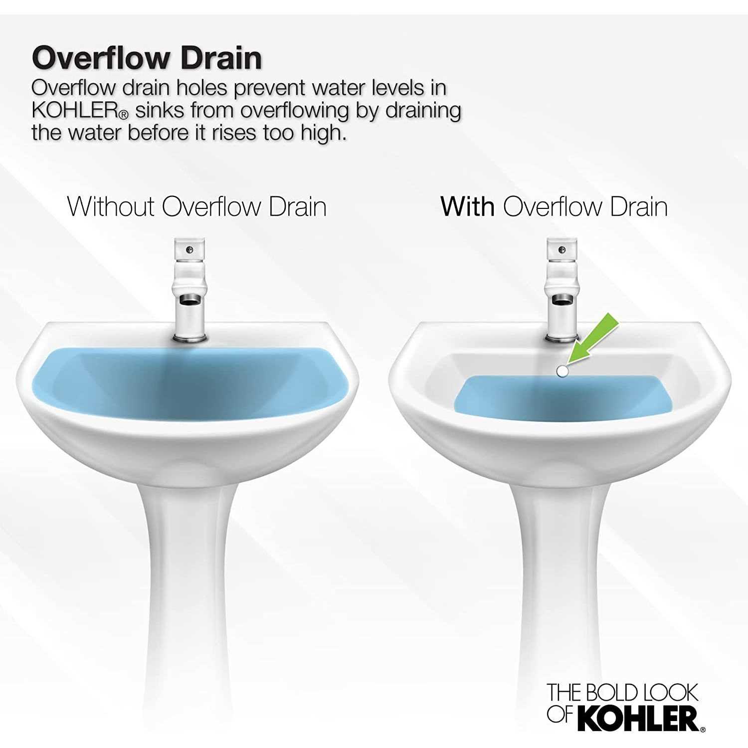 Kohler Bryant Oval Drop-in Bathroom Sink with single faucet hole - Cheap Fitting