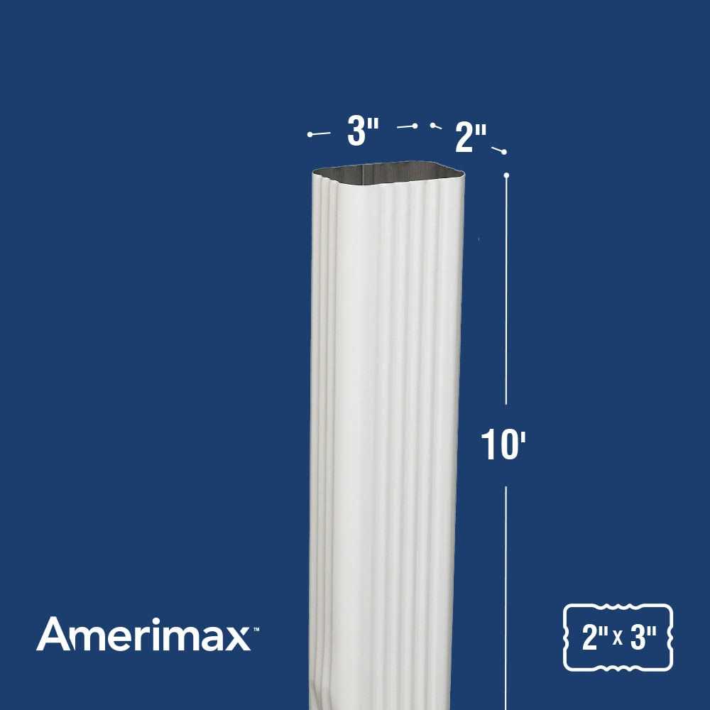 Amerimax 120-in White Aluminum Downspout - Cheap Fitting