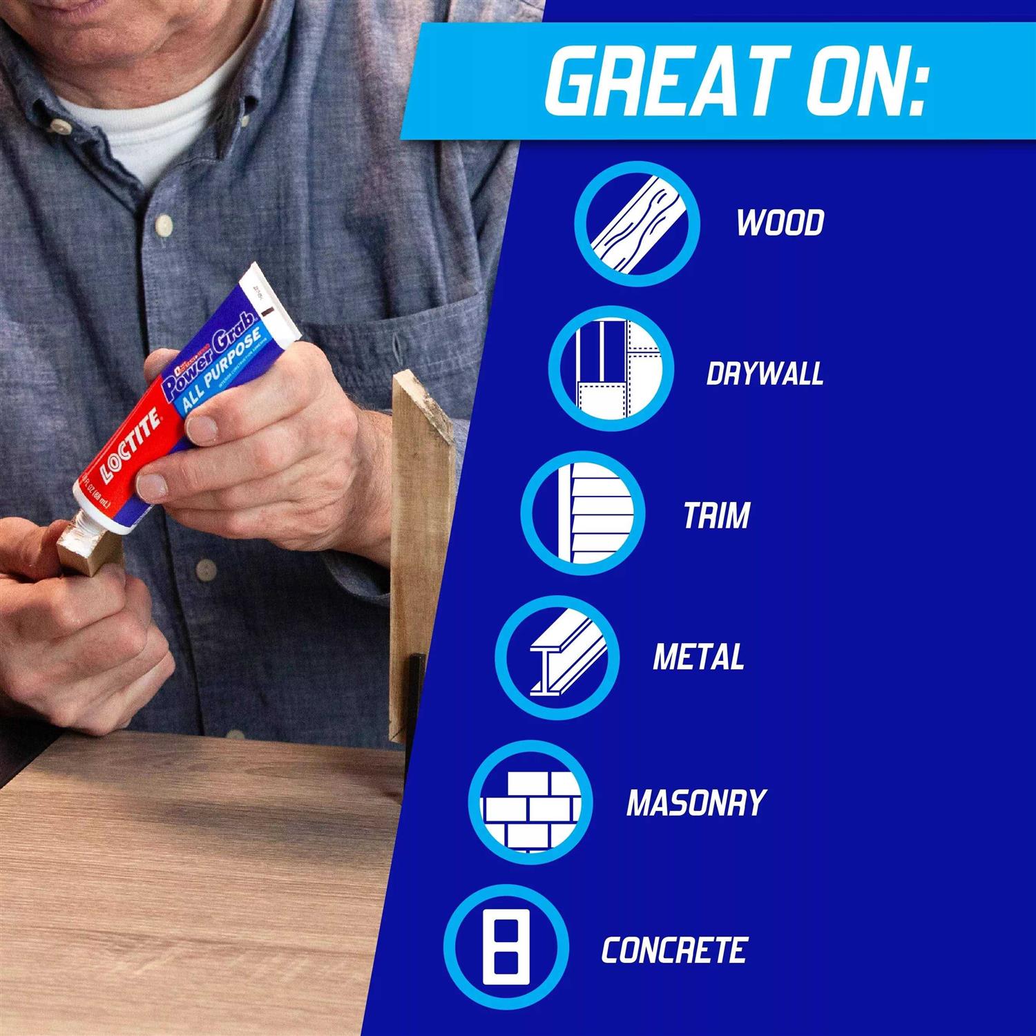 Loctite Power Grab Construction Adhesive Express All Purpose - Cheap Fitting